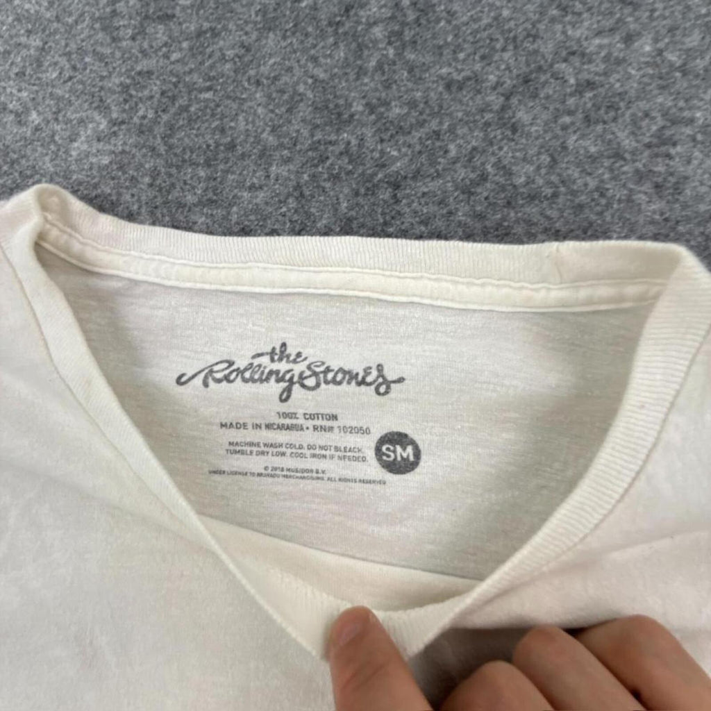 Rolling Stones white cotton tee