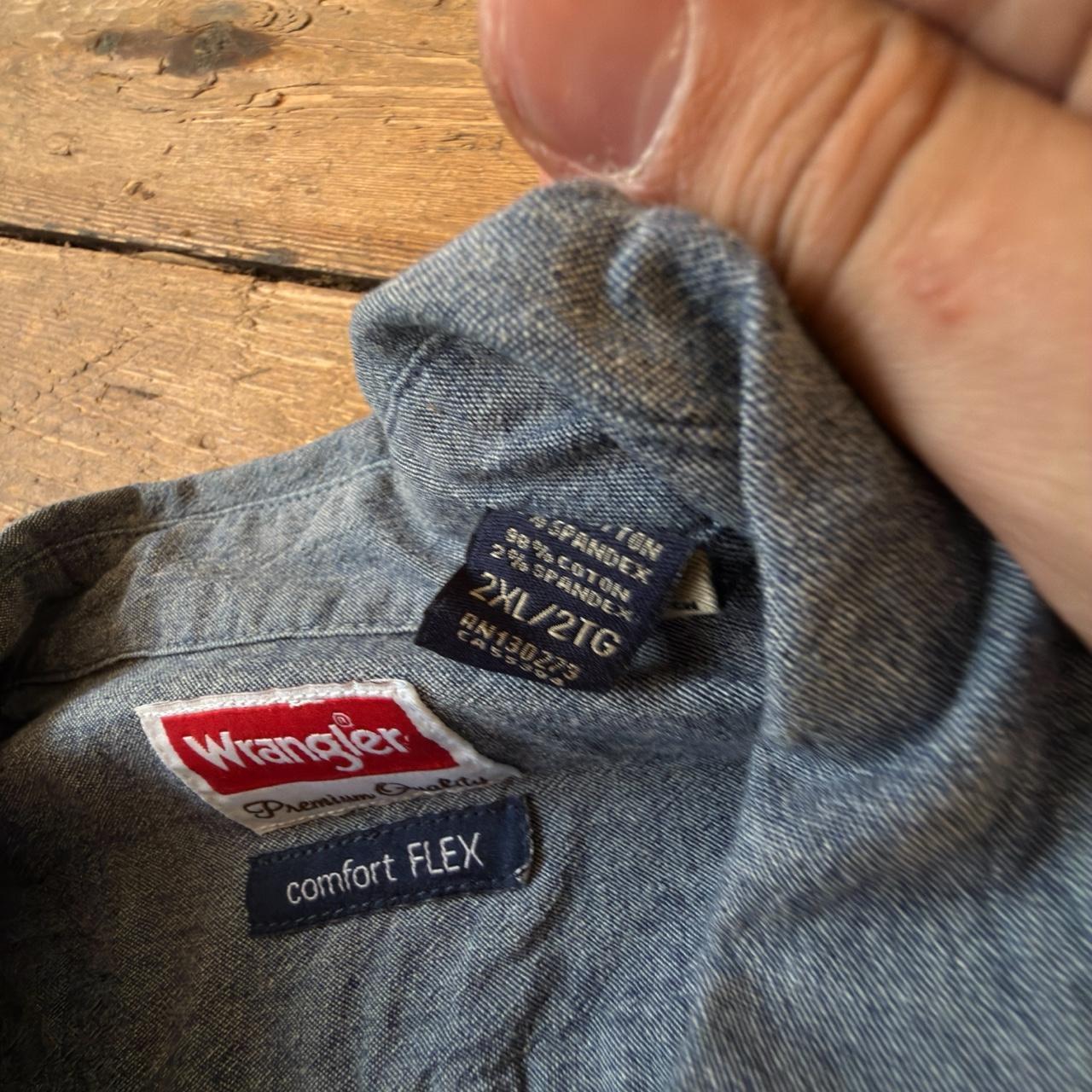 Wrangler Comfort Flex Button up Shirt in Grey Size 2XL
