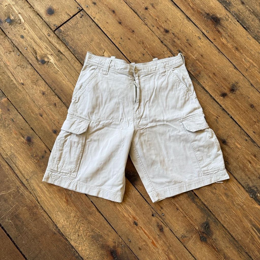 Aeropostale A87 Cream Cargo Shorts W34