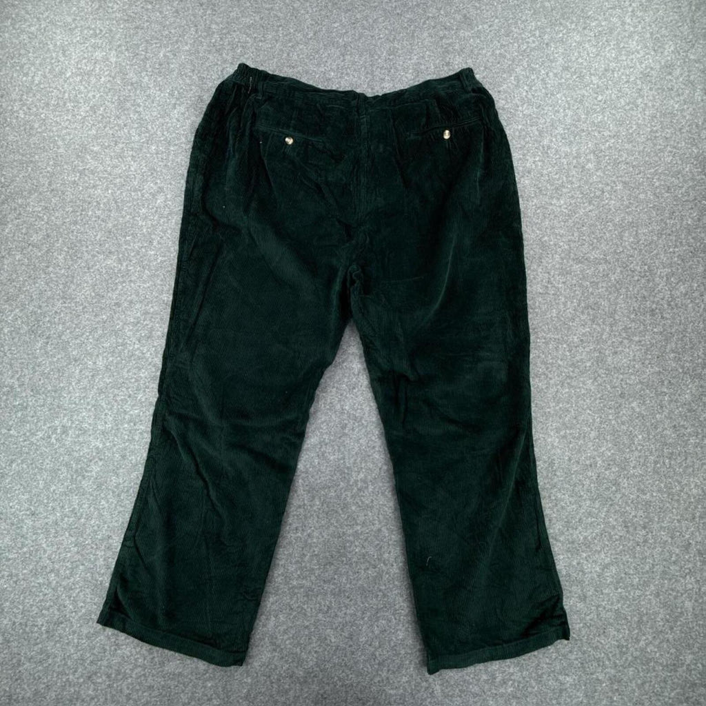 Emerald Green corduroy straight leg trousers