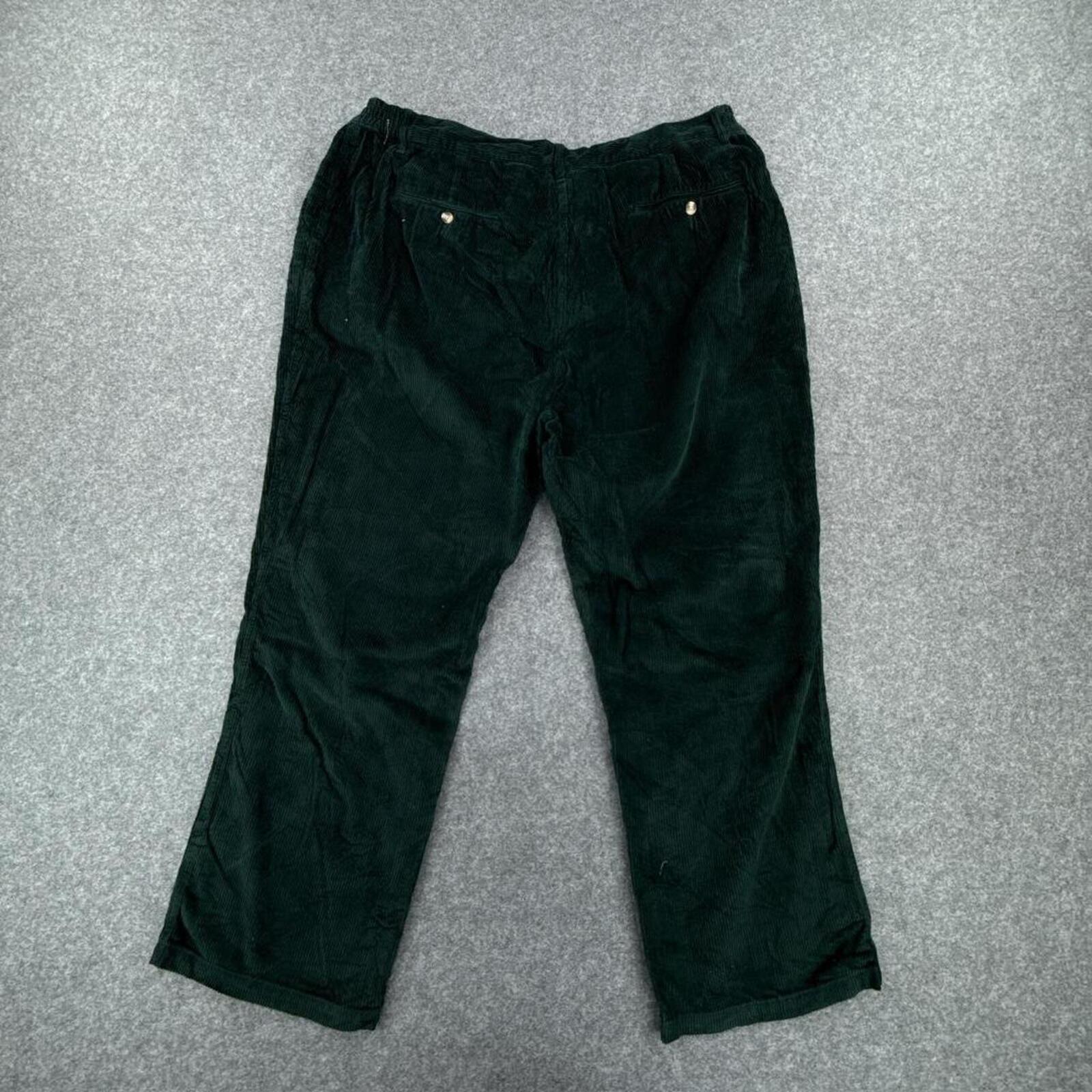 Emerald Green corduroy straight leg trousers