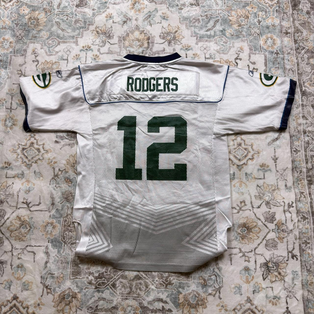 Reebok NFL Aaron Rodgers Jersey in Silver Size L