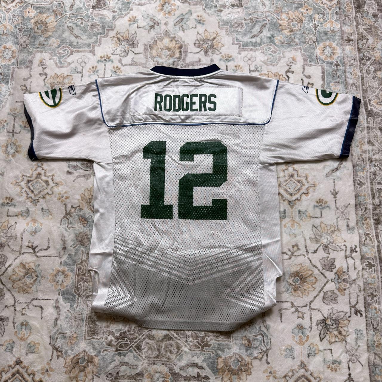 Reebok NFL Aaron Rodgers Jersey in Silver Size L