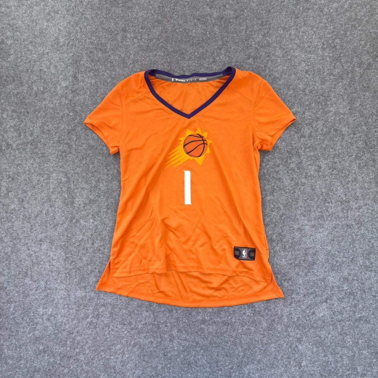 Fanatics Women’s NBA Phoenix Suns Devin Booker Short-sleeved Jersey in Orange