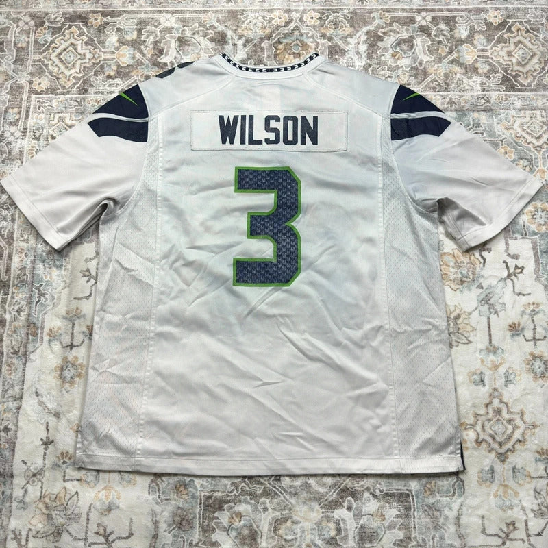 Nike NFL Seattle Seahawks Wilson Jersey in White Size XL