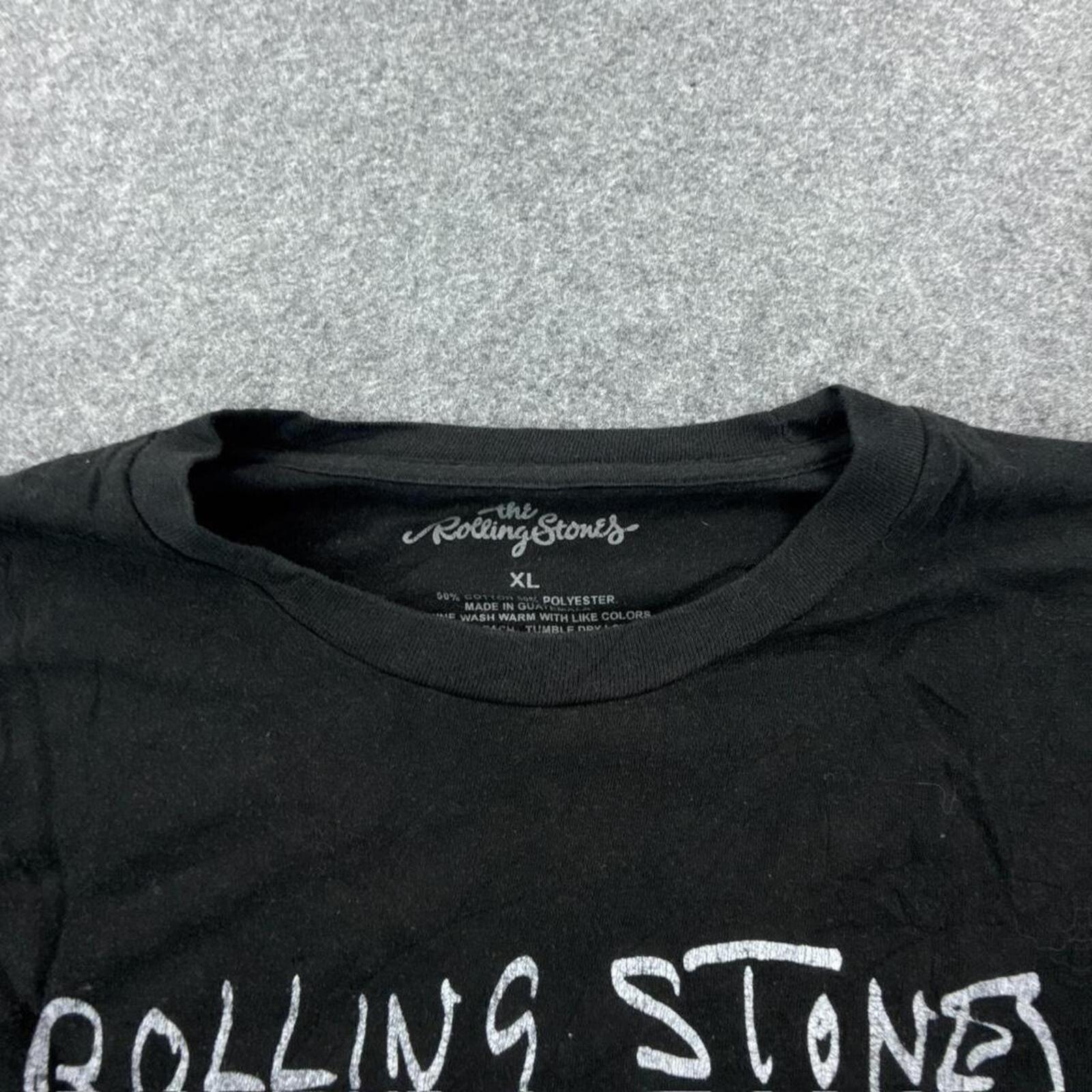 The Rolling Stones North American Tour 1975 black cotton t-shirt
