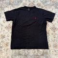 Polo Ralph Lauren Custom Fit T-Shirt in Black with Red Embroidered Logo Size L