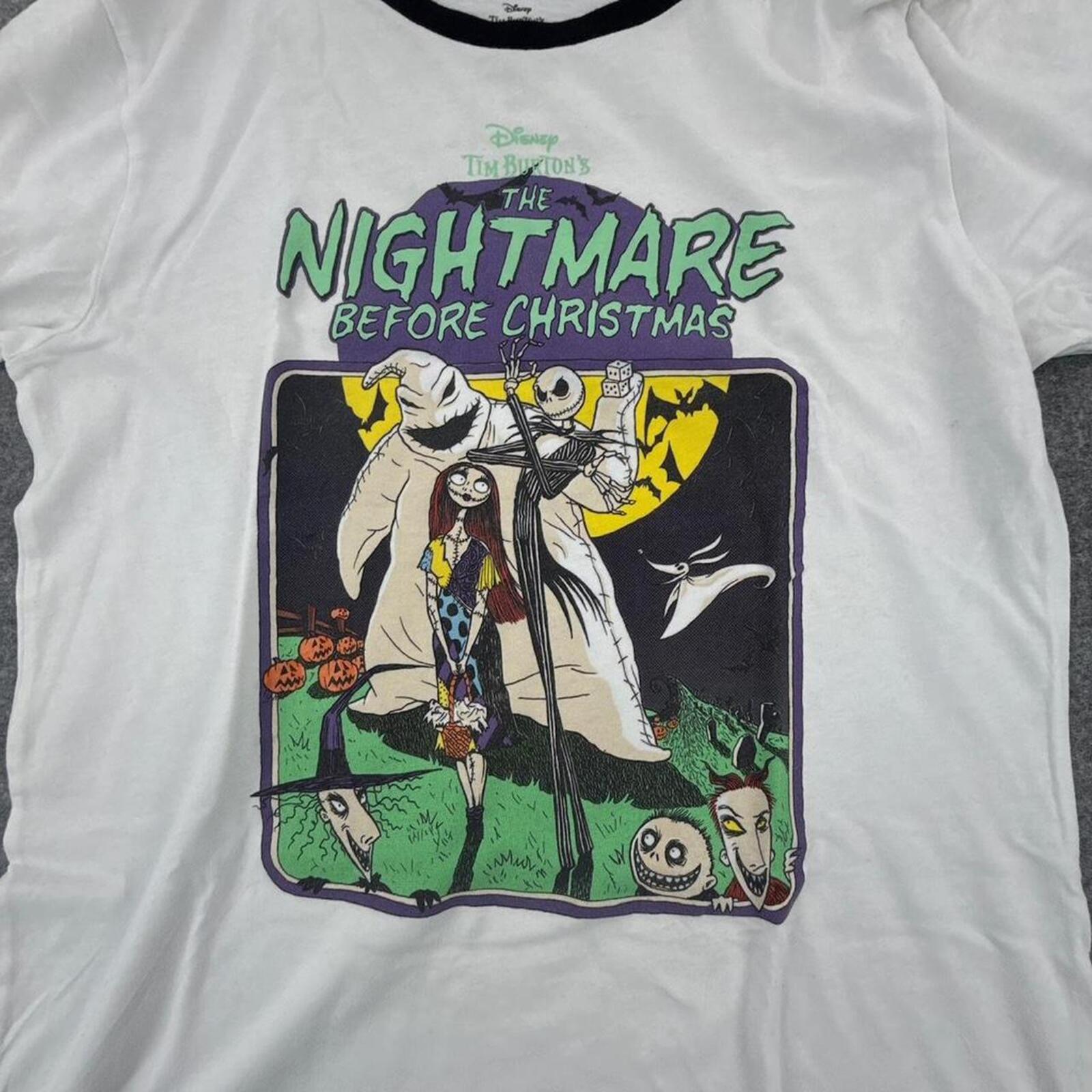 White The Nightmare Before Christmas graphic tee #TheNightmareBeforeChristmas