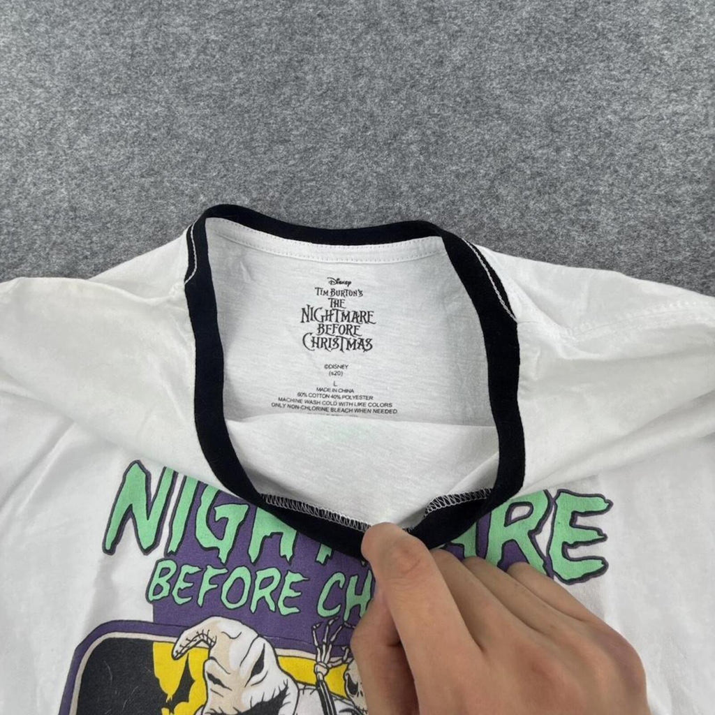 White The Nightmare Before Christmas graphic tee #TheNightmareBeforeChristmas