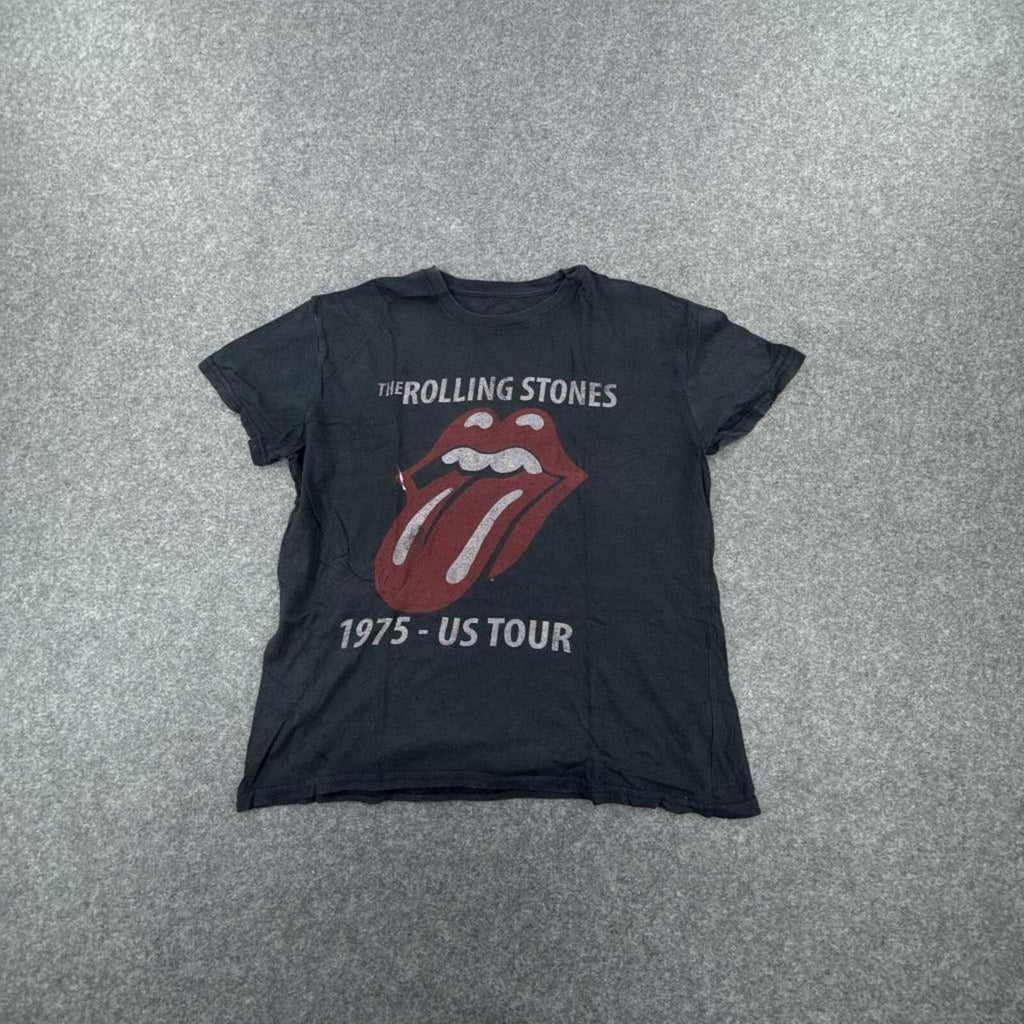 Black Rolling Stones 1975-1980 tour t-shirt