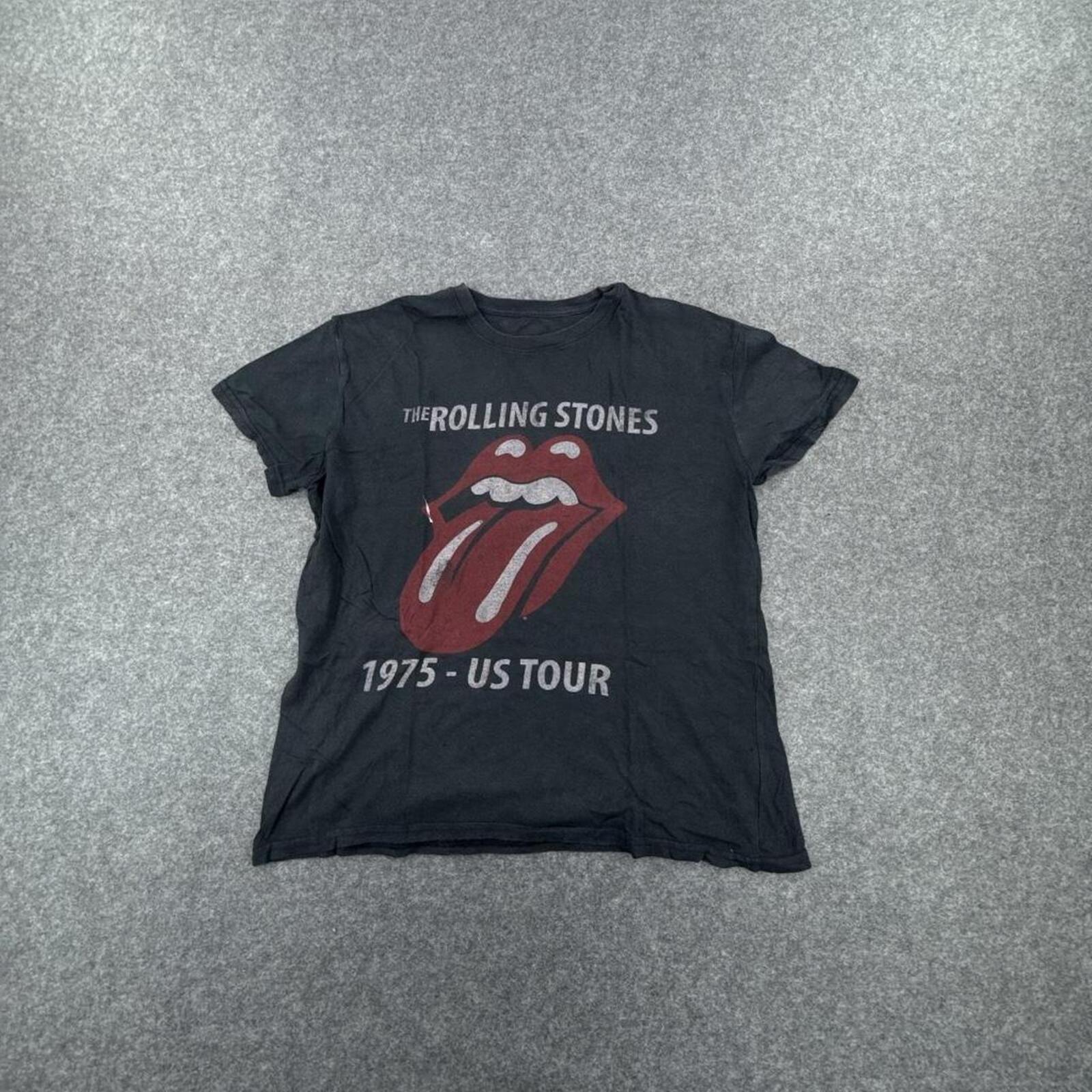 Black Rolling Stones 1975-1980 tour t-shirt
