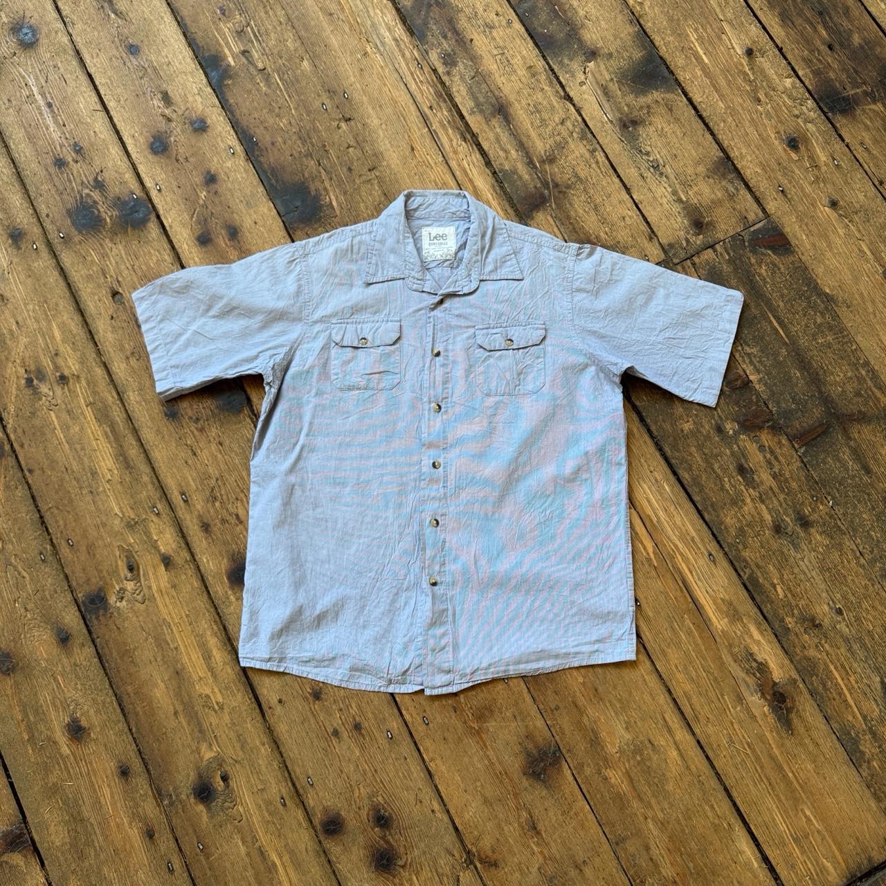 Lee Dungarees Light Blue Short-sleeved Button-up Shirt Size M