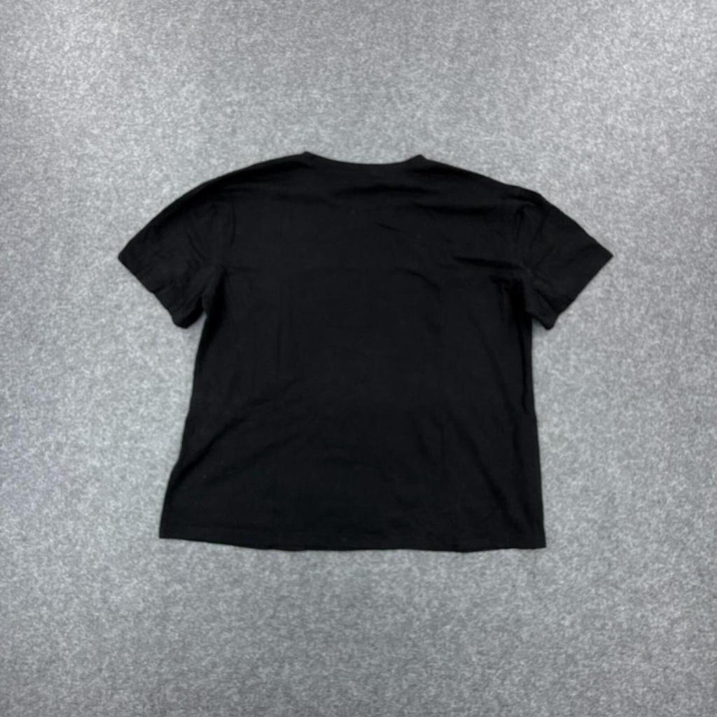 Black lion print cotton tee