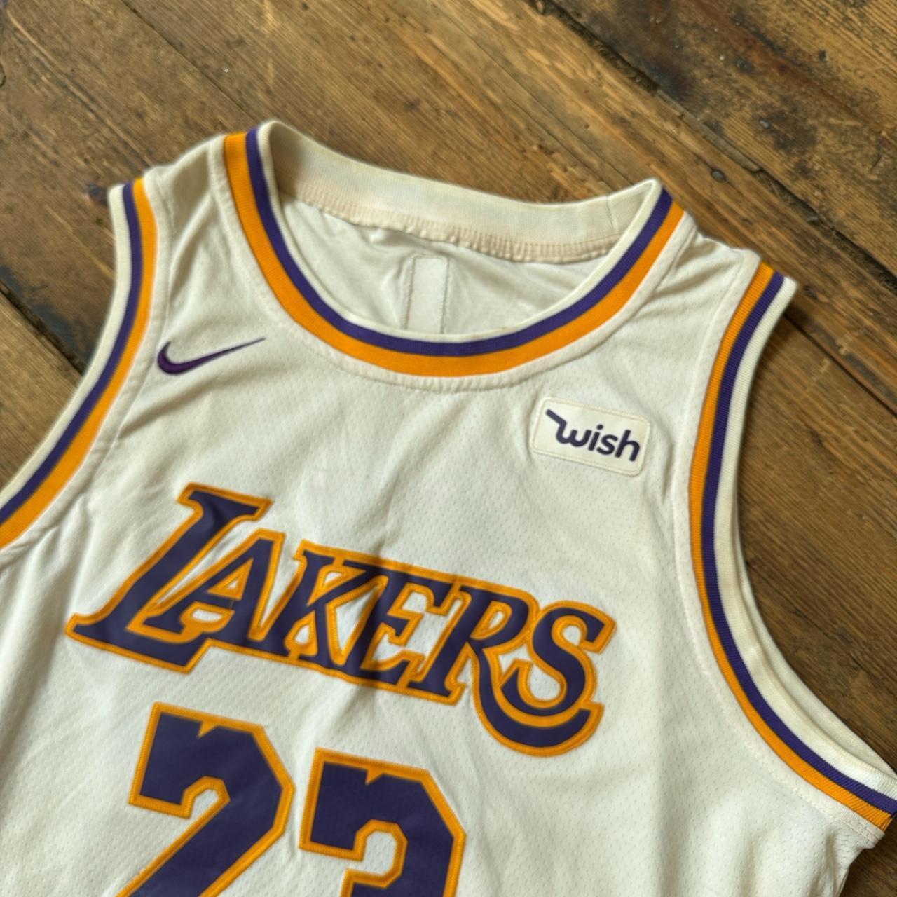 Nike NBA LeBron James Lakers Jersey in White Size 48