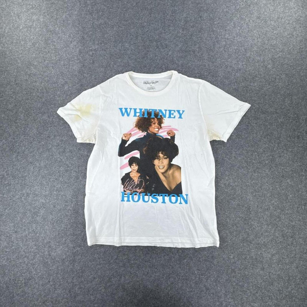 White Whitney Houston cotton t-shirt