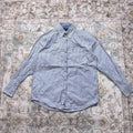 Tommy Hilfiger Striped Long-sleeved Button-up Shirt in Light Blue Size S