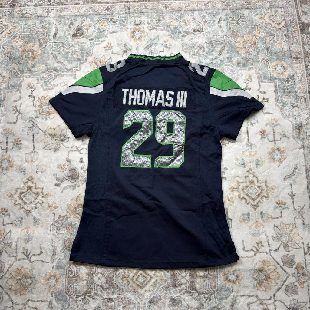 Nike NFL Seattle SeahawksThomas III Superbowl Jersey Size L