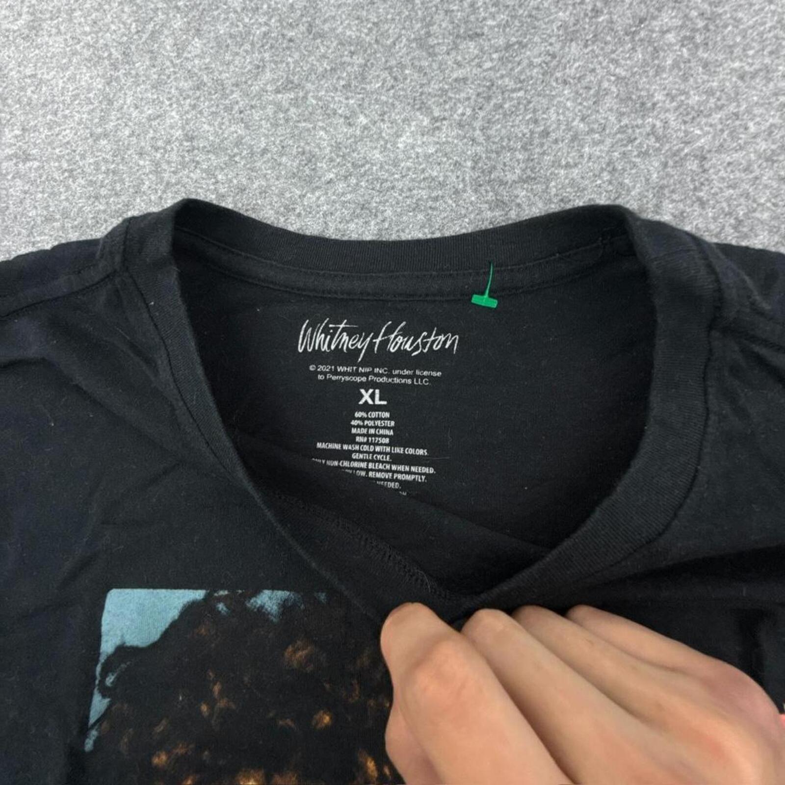 Black Whitney Houston I Will Always Love You cotton t-shirt