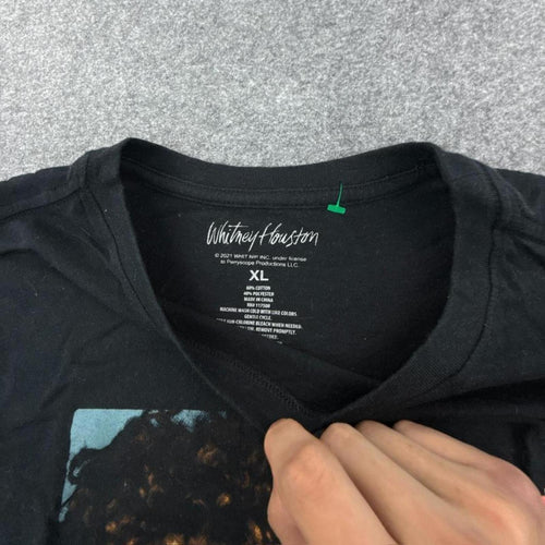 Black Whitney Houston I Will Always Love You cotton t-shirt