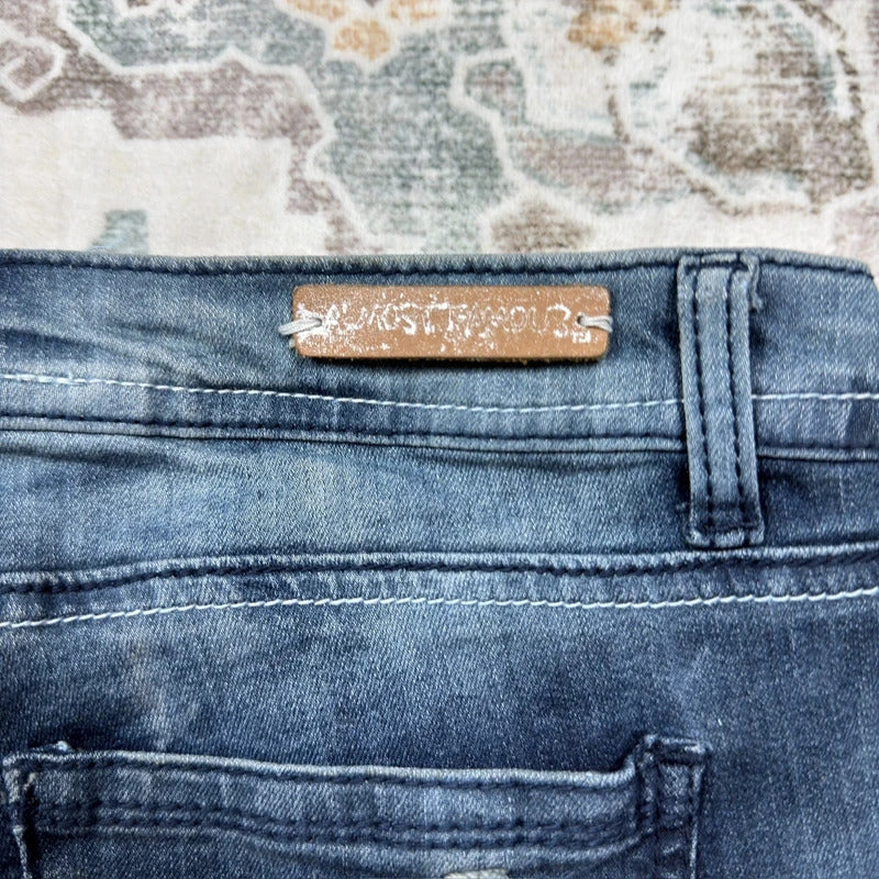Almost Famous Y2K Ripped Patchwork Skinny Jeans Size 9