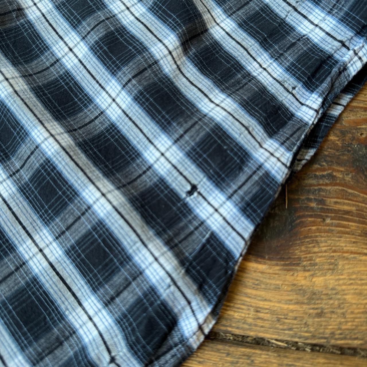 Wrangler Black and White Plaid Button-up Shirt Size 3XL