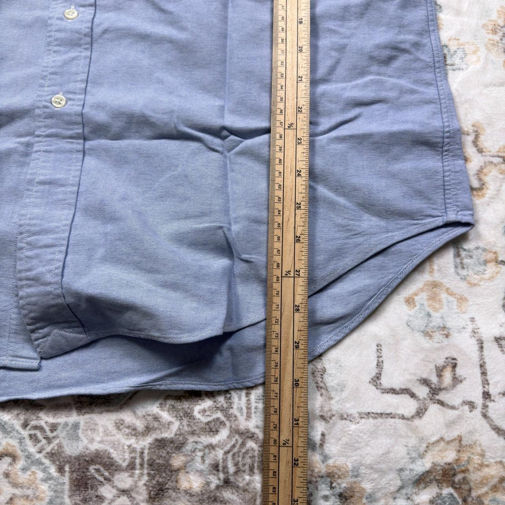 Ralph Lauren Classic Fit Short-sleeved Button-up Shirt in Light Blue Size L