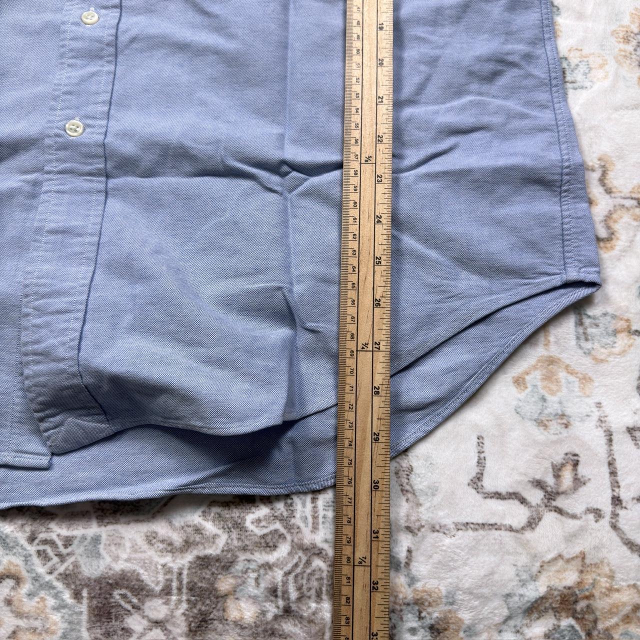Ralph Lauren Classic Fit Short-sleeved Button-up Shirt in Light Blue Size L