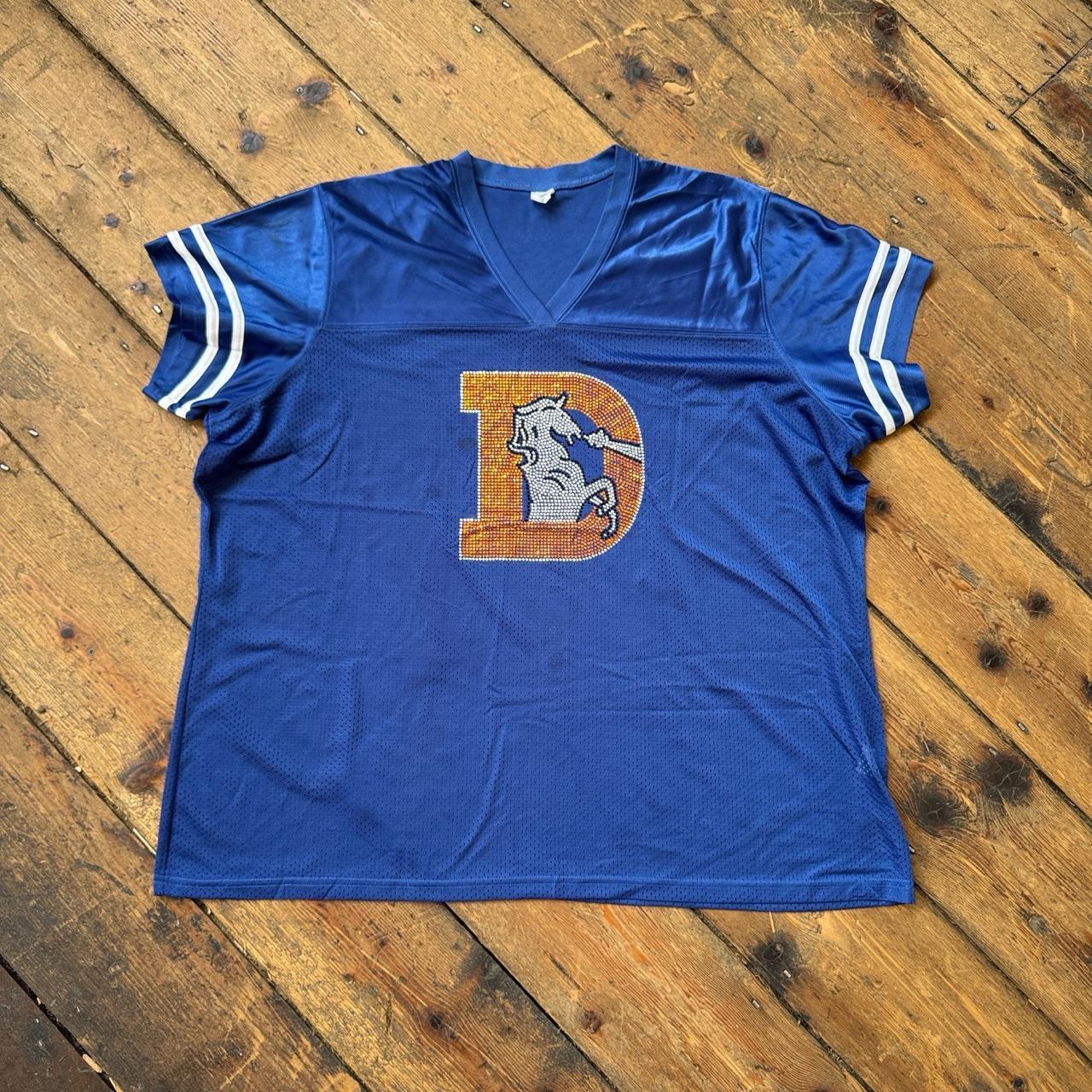 Sport-Tek Women’s Denver Broncos Jersey in Blue with Gemstone Design Size 4XL