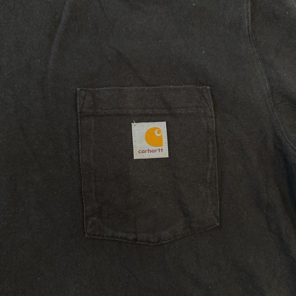 Carhartt Relaxed Fit Black T-Shirt with Front Pocket Size L