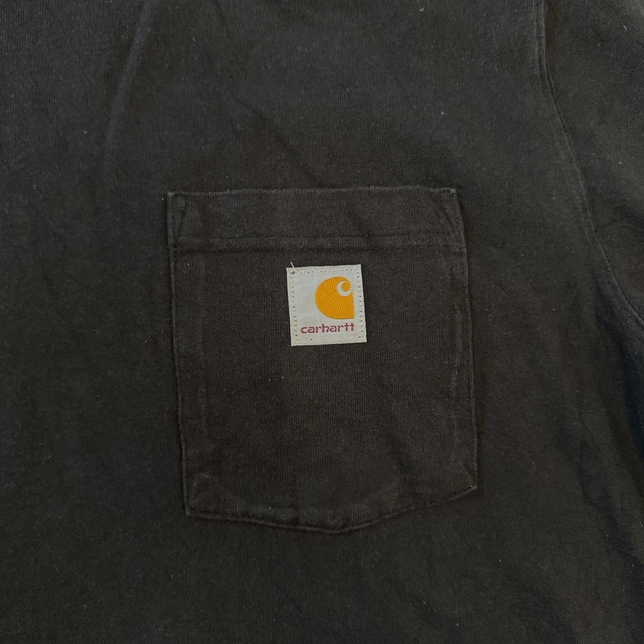 Carhartt Relaxed Fit Black T-Shirt with Front Pocket Size L