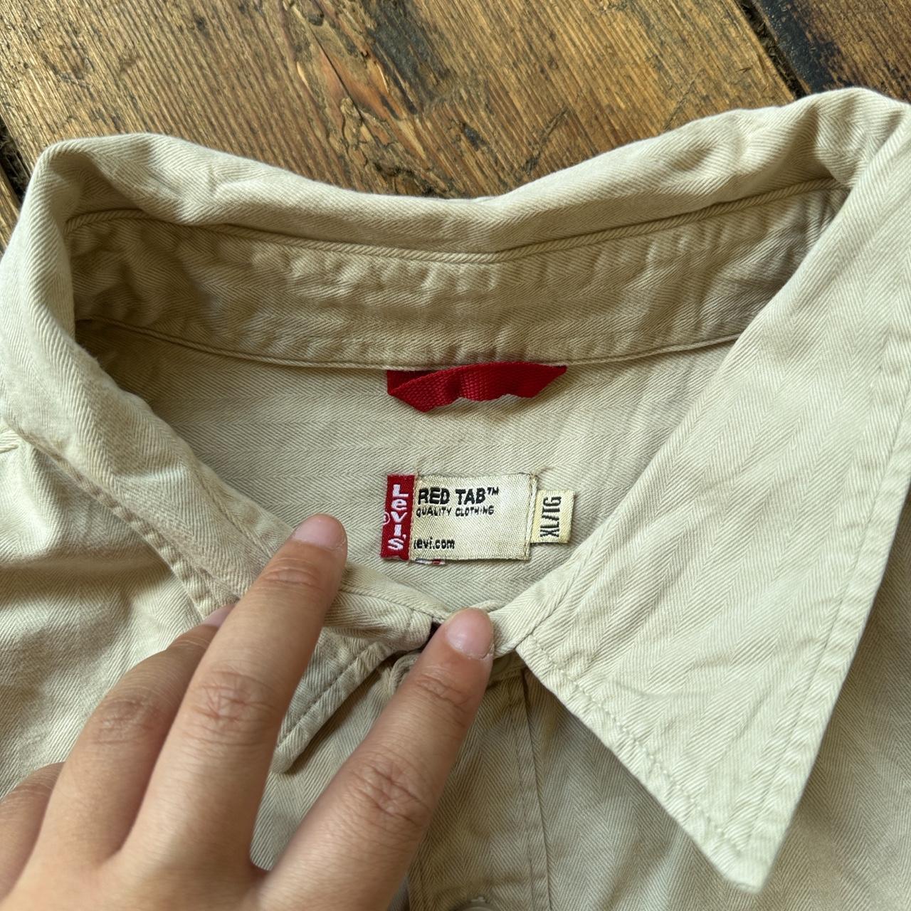 Levi's Red Tab Tan Button-up Short-sleeved Shirt Size XL