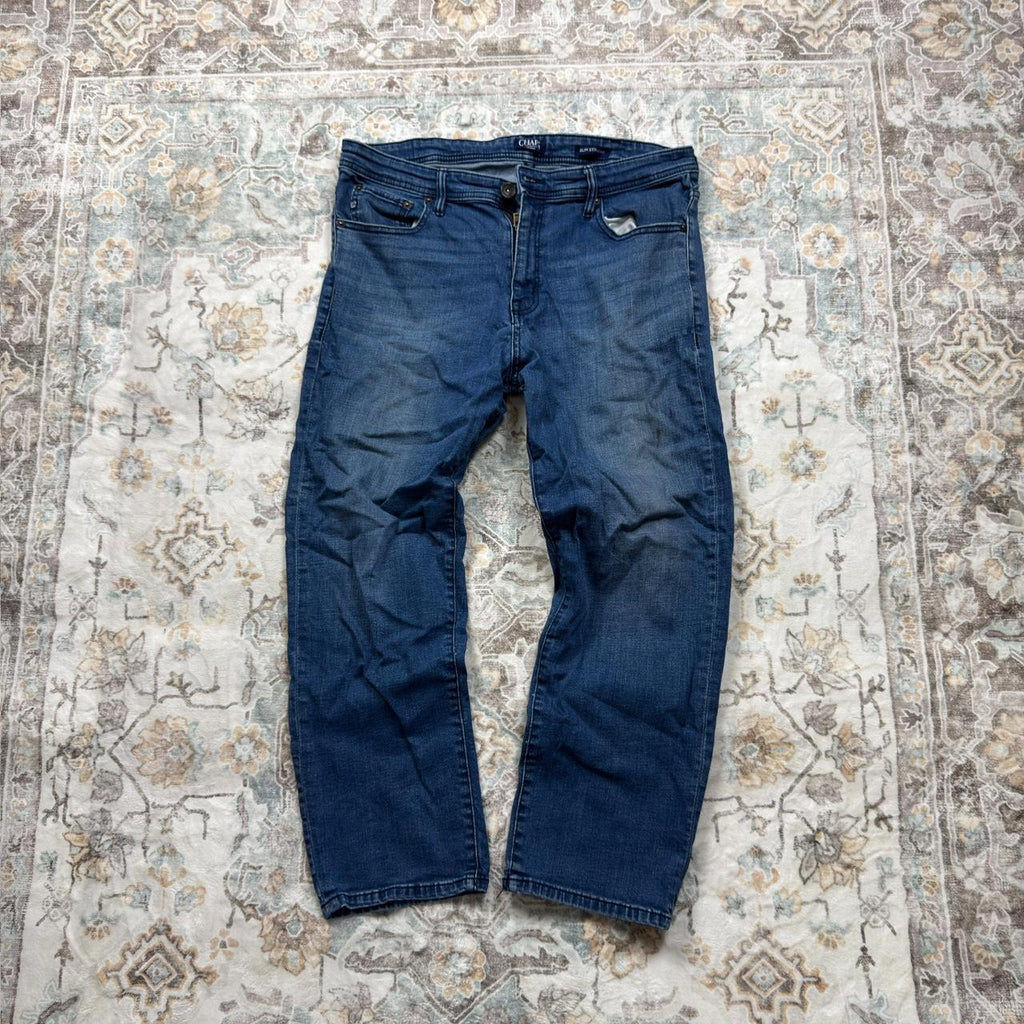 Chaps Slim Straight Medium Wash Blue Jeans W38 L30