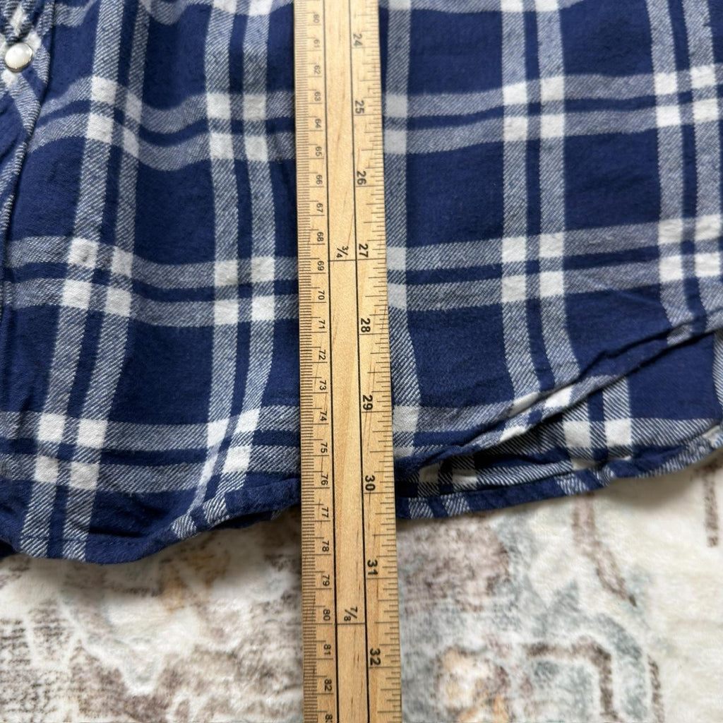 Levi’s Blue and White Checkered Button-up Long-sleeved Shirt Size XXL