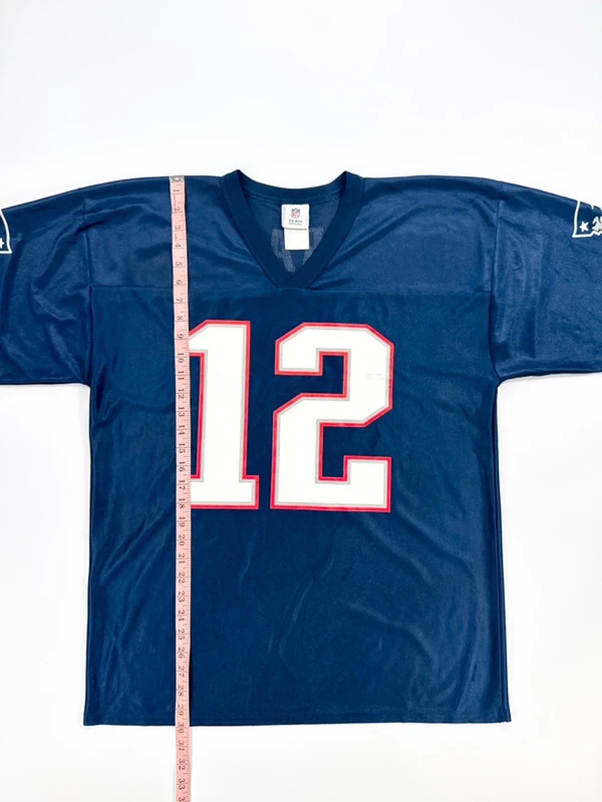 Vintage 2000s Tom Brady NFL Patriots 12 Jersey Navy