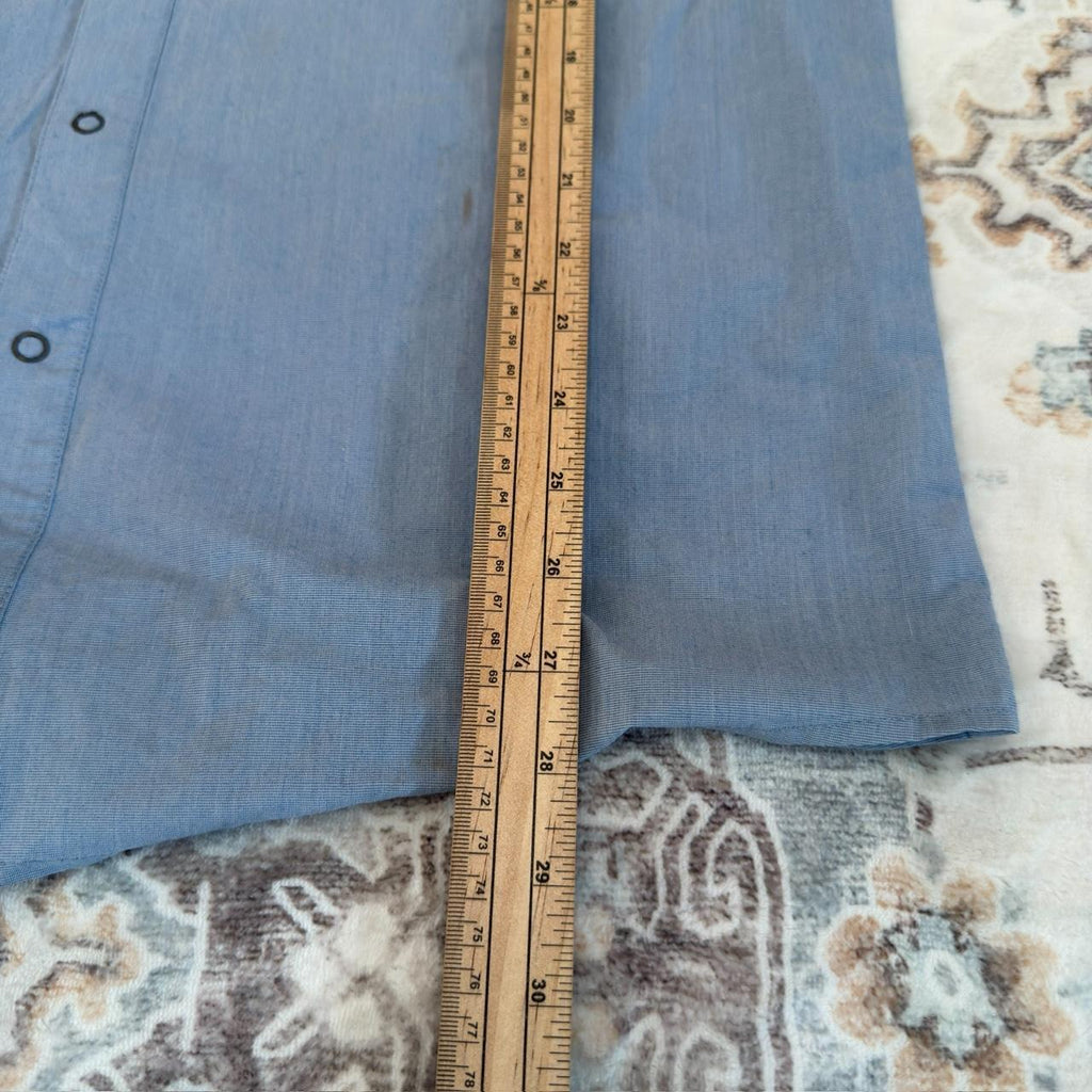 Wrangler Regular Fit Blue Button-up Shirt Size M