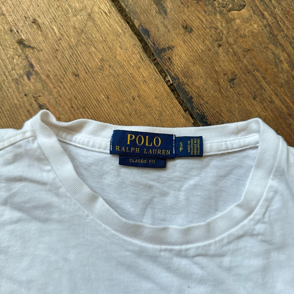 Polo Ralph Lauren Classic Fit T-Shirt with American Flag Coloured Logo Size S