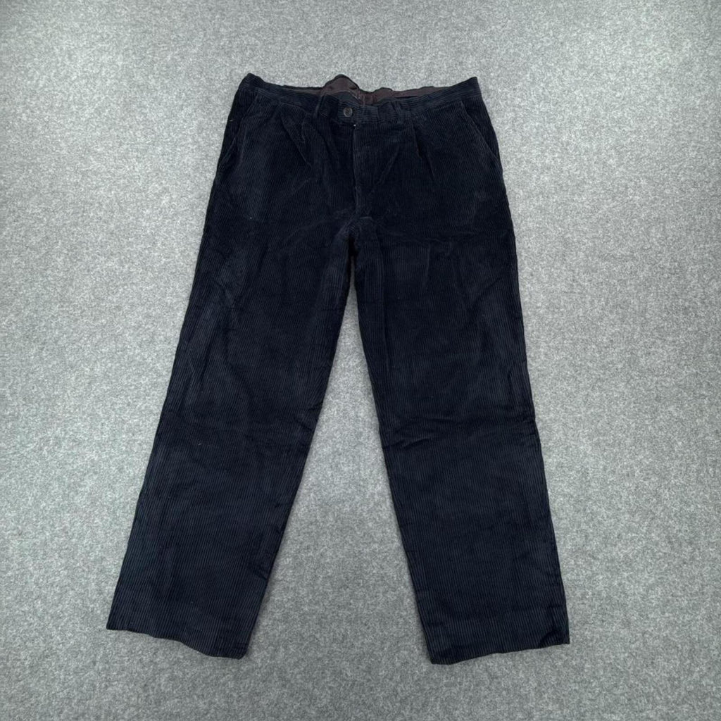 Navy blue corduroy trousers #corduroytrousers