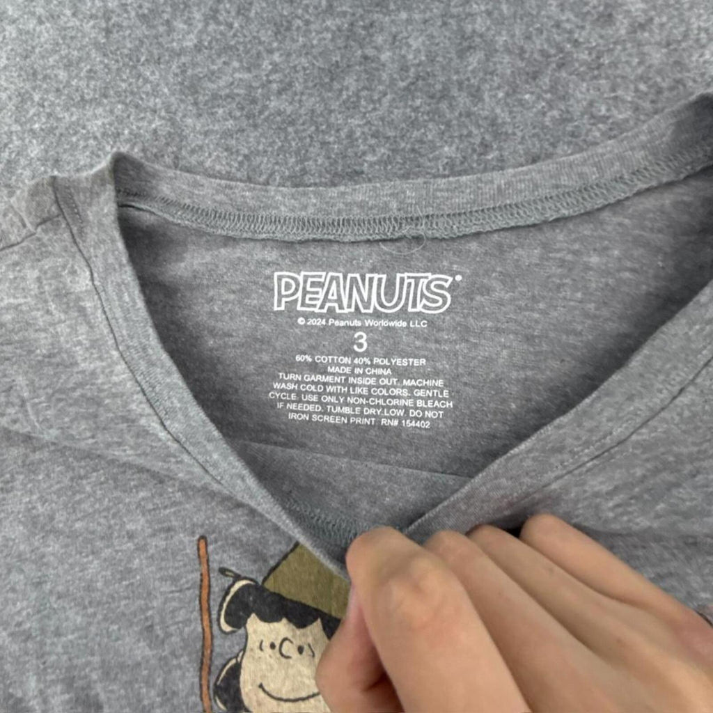 Grey Peanuts cotton t-shirt