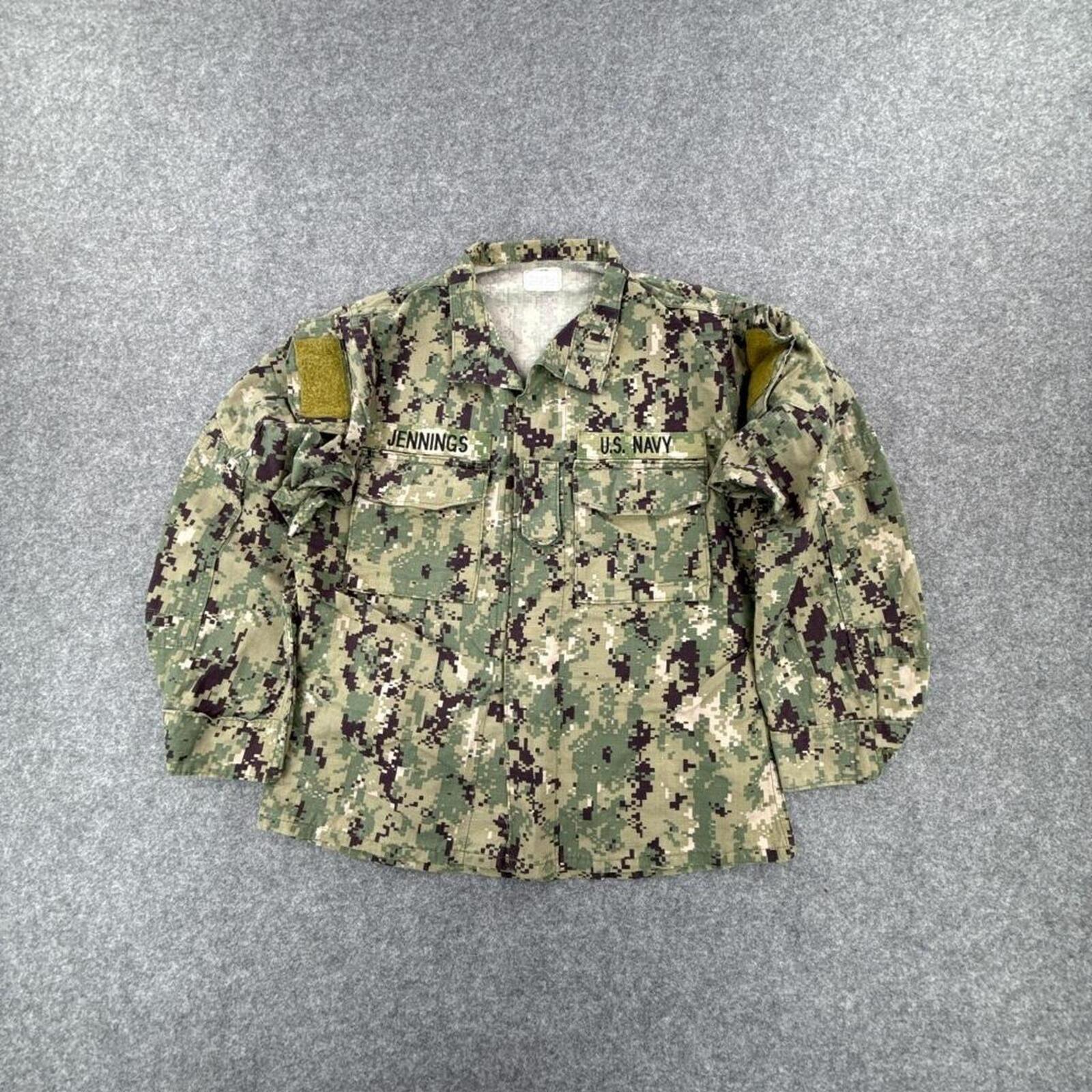 Navy camo jacket with patches #camouflage