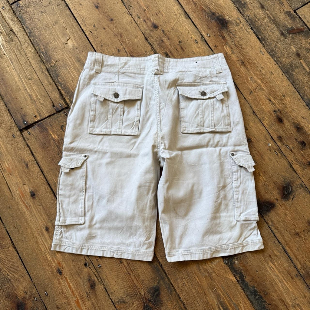 XIOS Vintage 90s Styke Cargo Shorts in Cream W38
