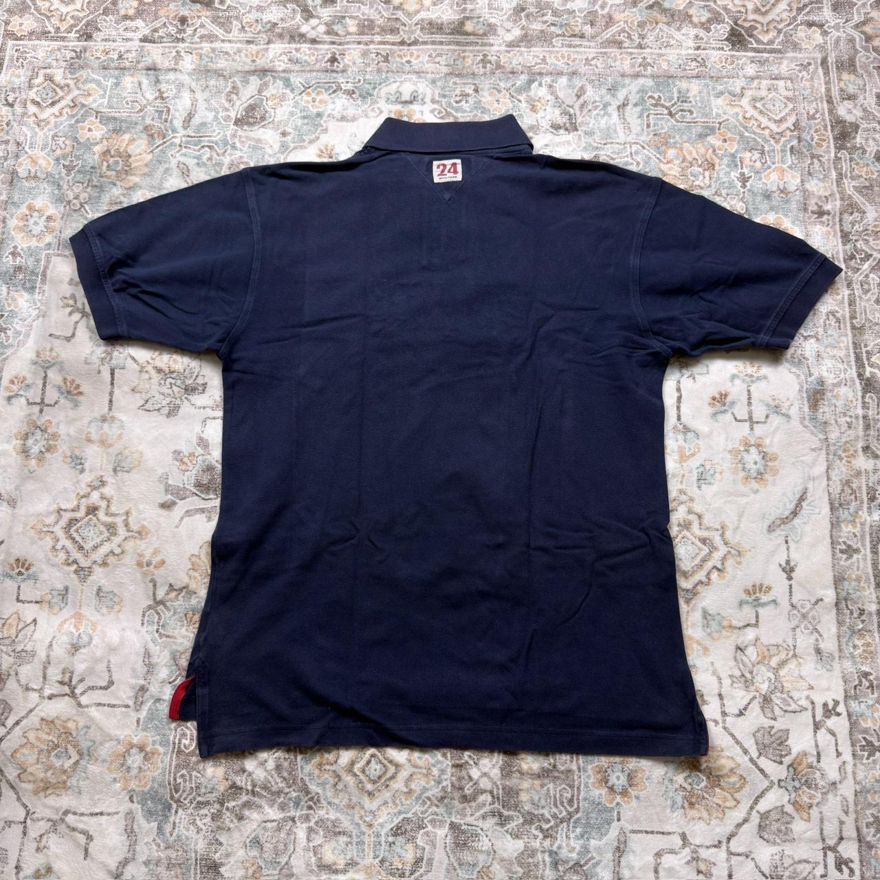 Tommy Hilfiger Navy Blue Quarter-Zip Polo Shirt Size M