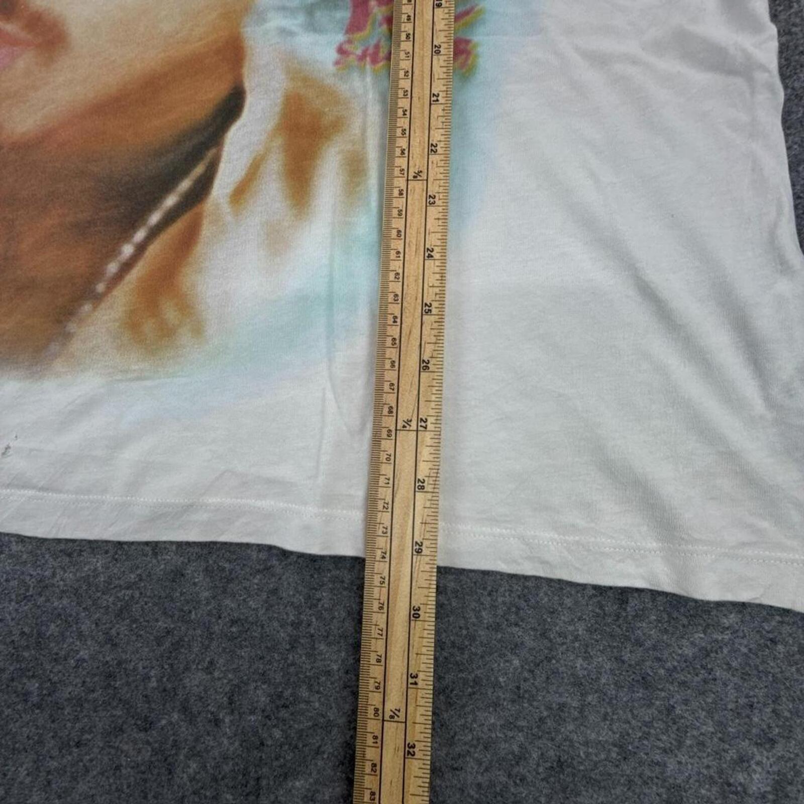 White and red Tupac Against The World tee #90s