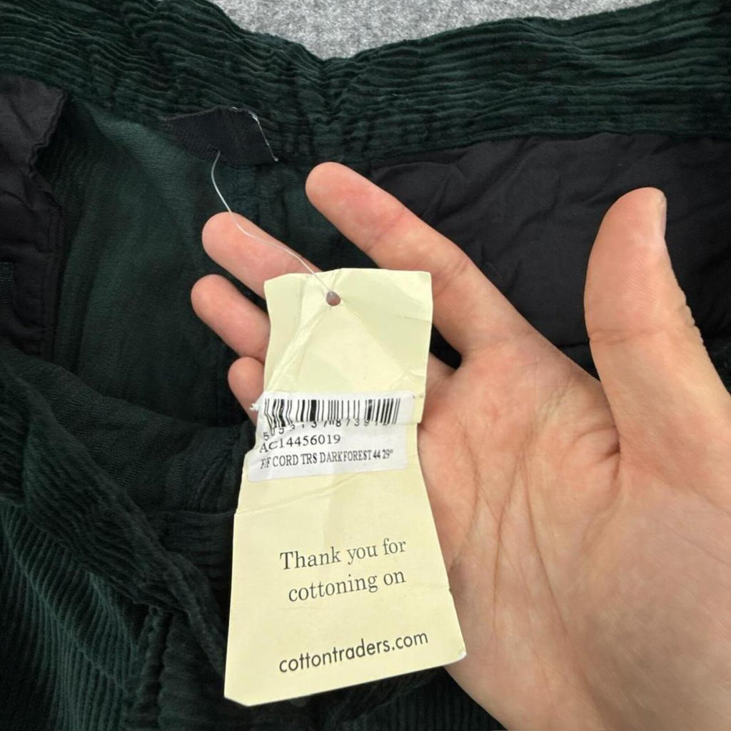 Emerald Green corduroy straight leg trousers