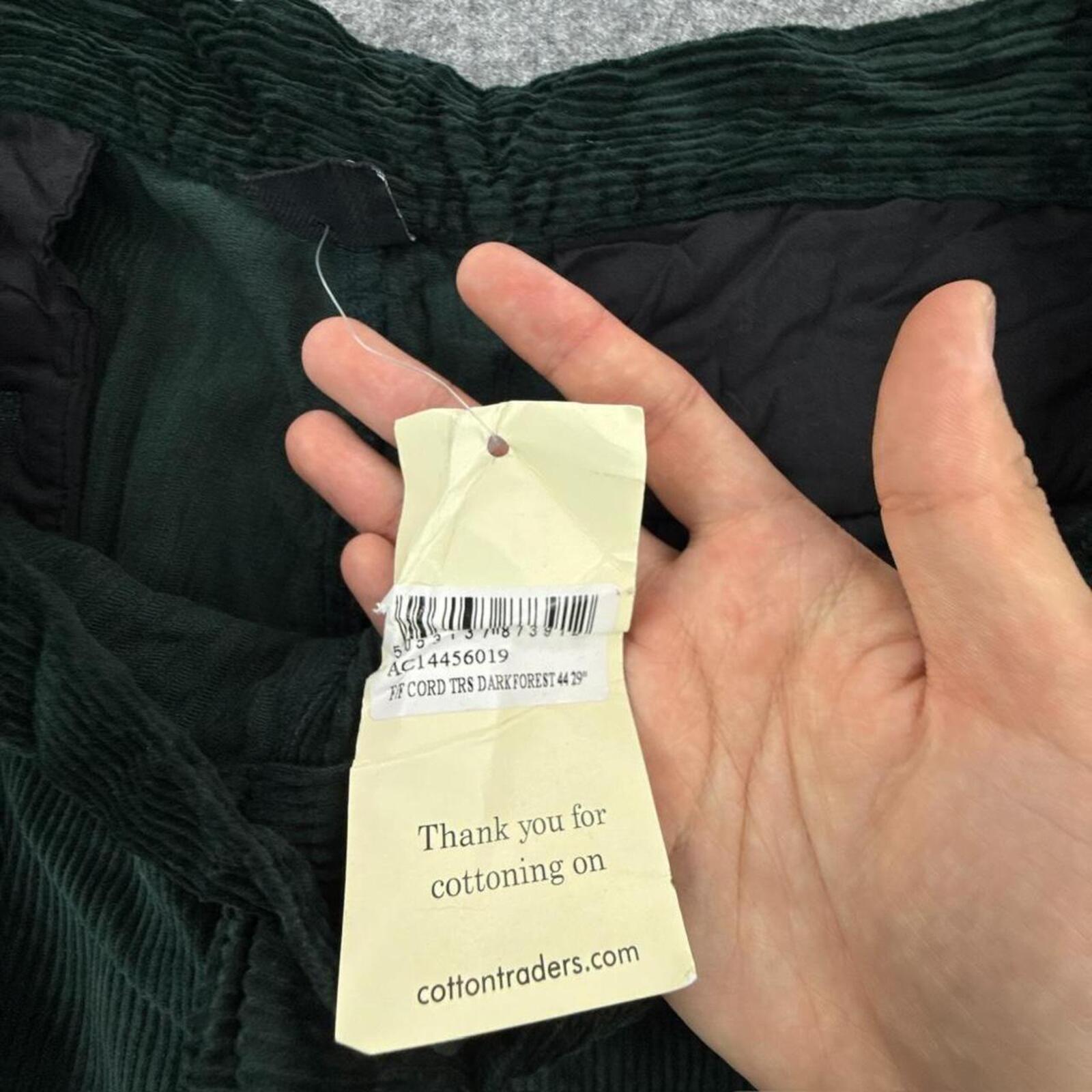 Emerald Green corduroy straight leg trousers