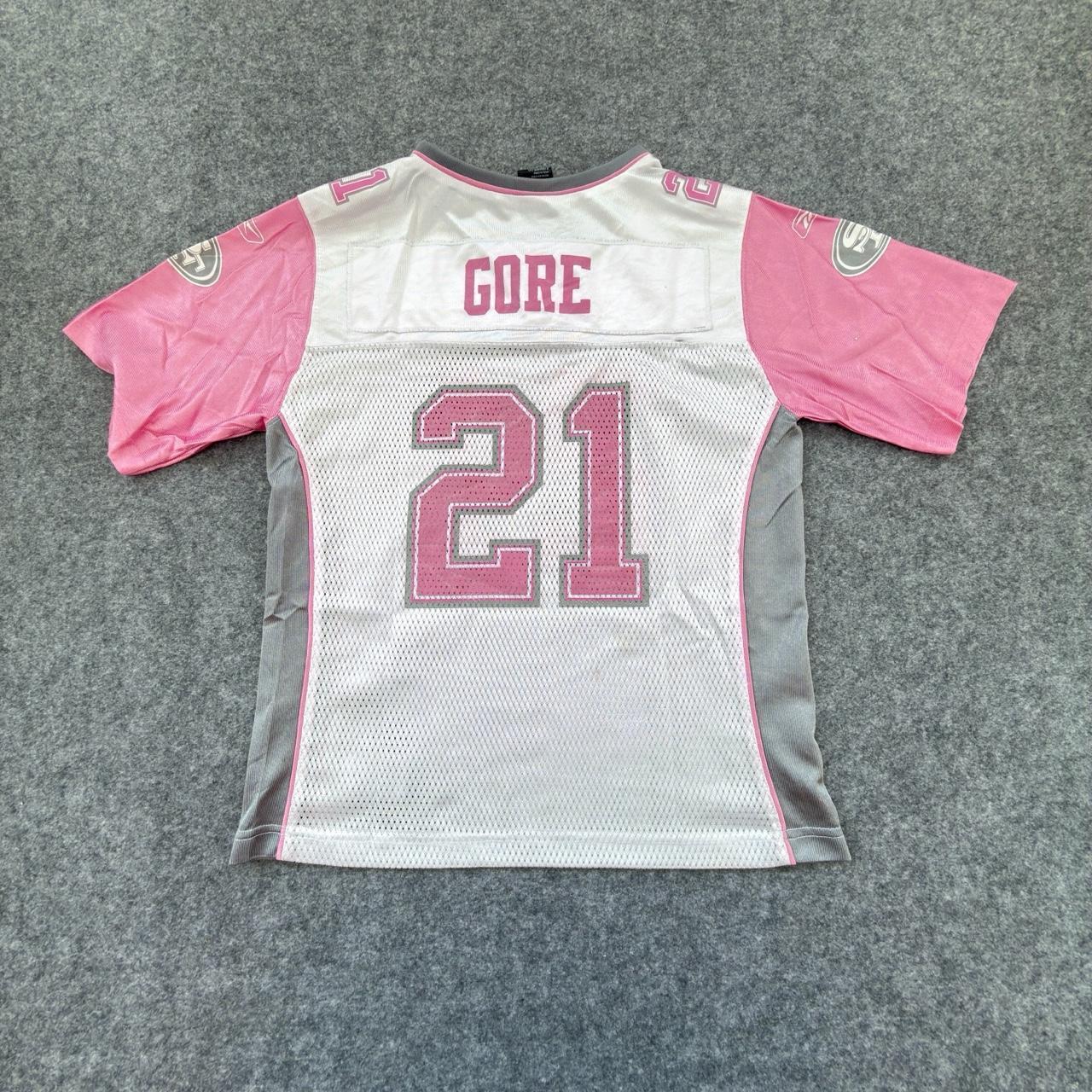 Reebok Girls’ NFL 49ers Gore Jersey in Pink & White