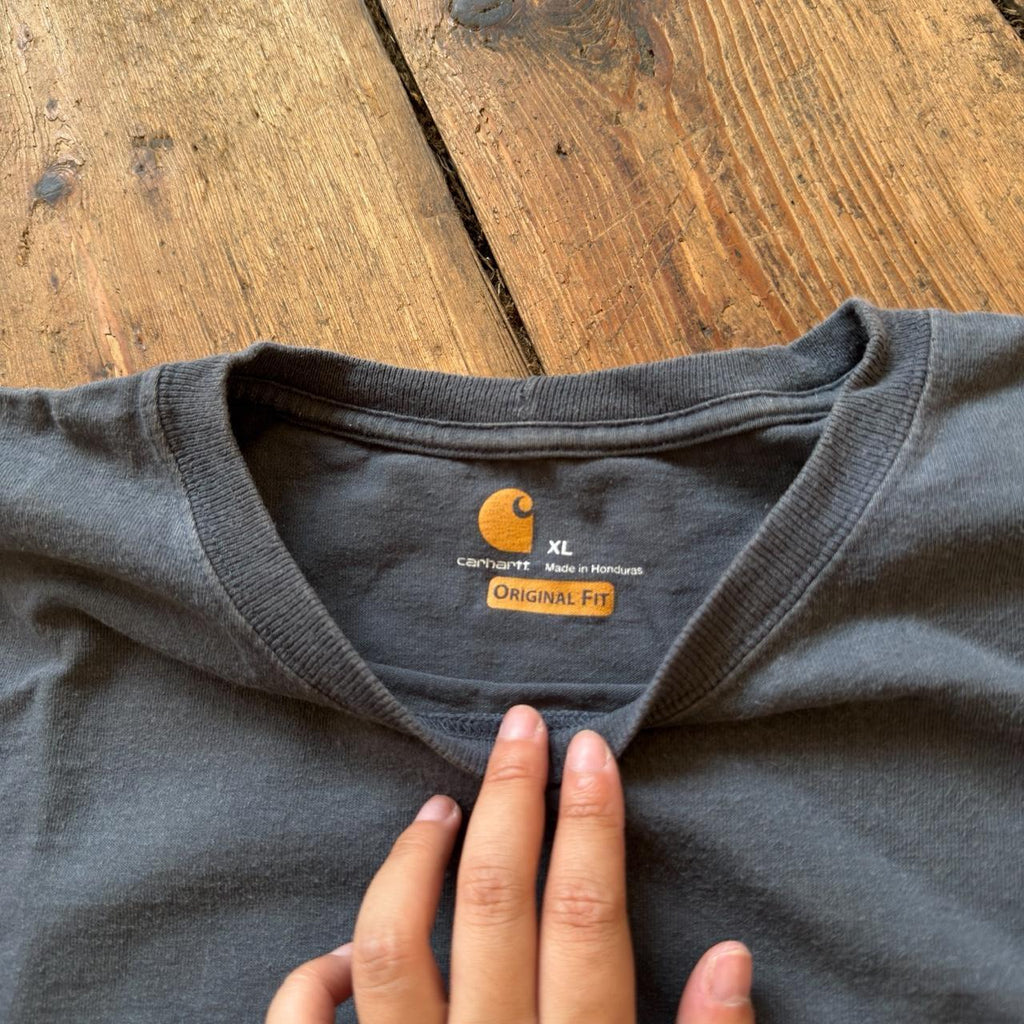 Carhartt Original Fit Gray T-Shirt with Front Pocket Size XL