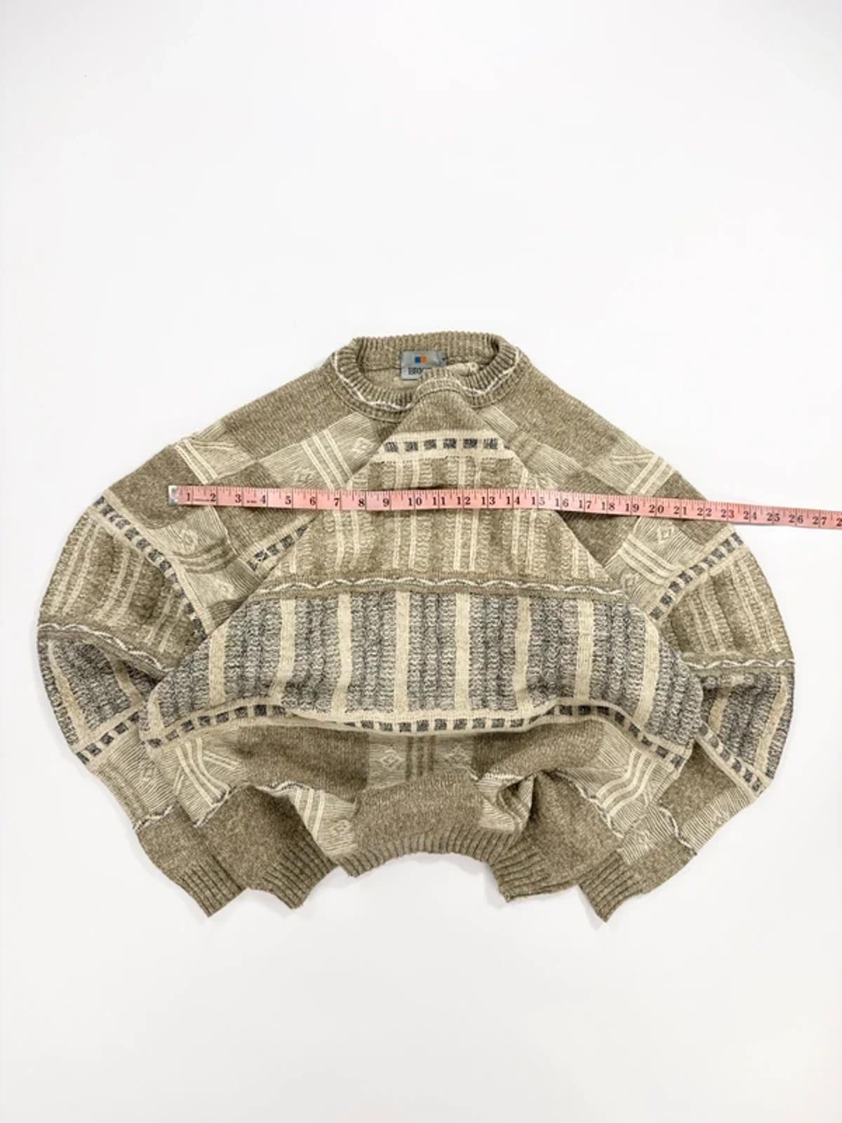 Brice Vintage Knit Jumper Beige Pattern