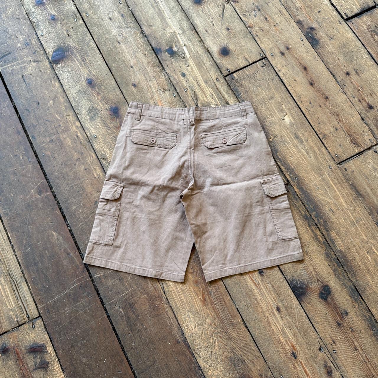 MONUMENT Brown Cargo Shorts W32
