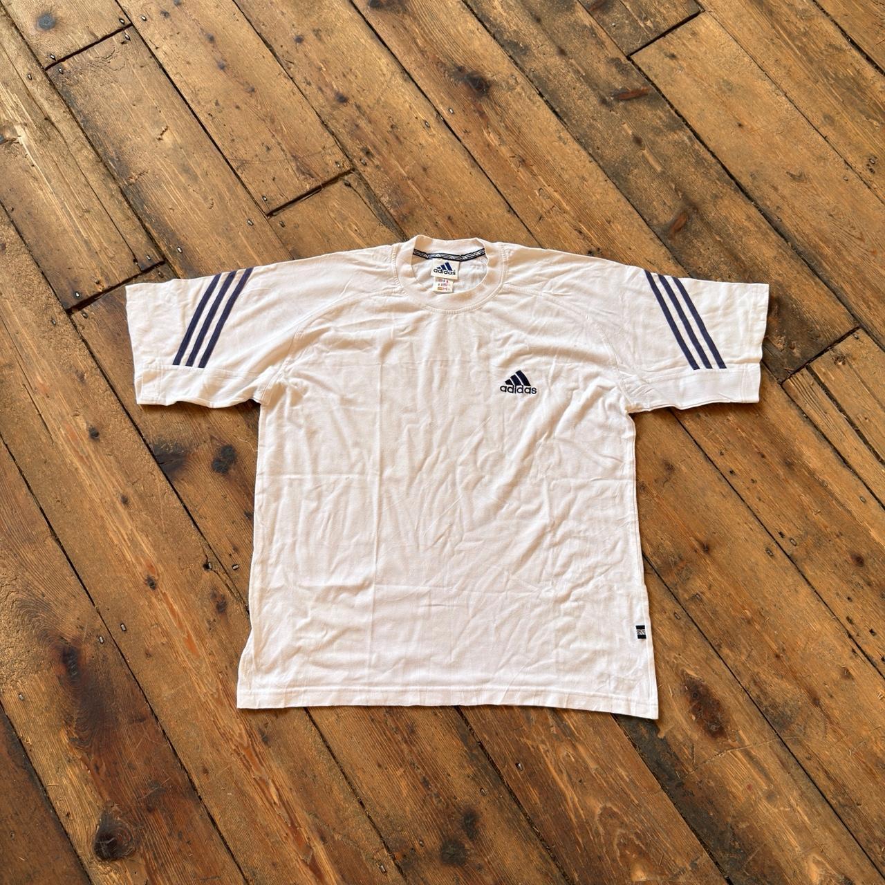 Adidas White Cotton T-Shirt Size M