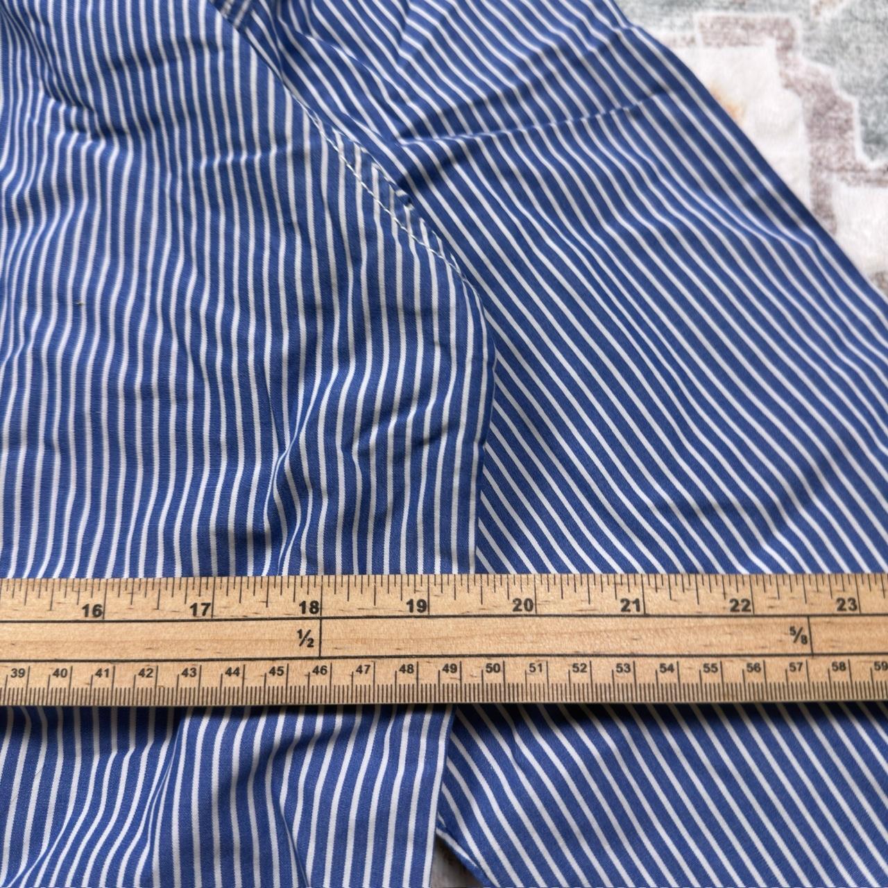 Tommy Hilfiger Blue Striped Long-sleeved Button-up Shirt Size M